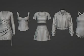 create custom second life clothing, mesh outfit, fashion design