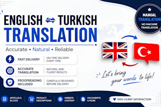 english to turkish and turkish to english translation