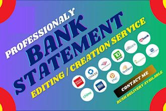reconcile bank statement PDF to editable format