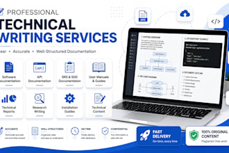 write technical documentation and api docs for your software