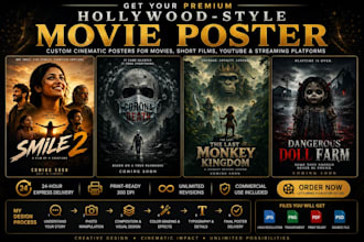 design a cinematic poster and music video