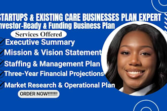 write startups assisted living, independent living business plan for california