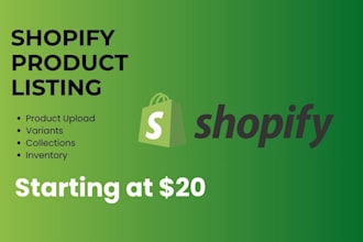 do shopify product listing
