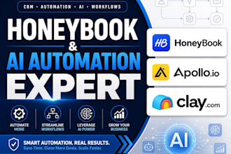 setup honeybook CRM, apollo io, clay com and ai workflows