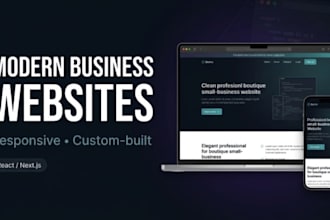 build a modern responsive website with react, nextjs or wordpress