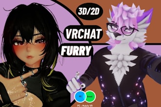 uploads create 3d vrchat avatar character model vtuber nsfw anime furry for game