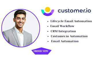 build customer io lifecycle email automation email workflow CRM integration