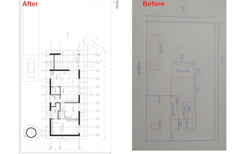 redraw floor plans in autocad professionally