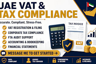 do uae vat filing, corporate tax, fta tax compliance, accounting and bookkeeping