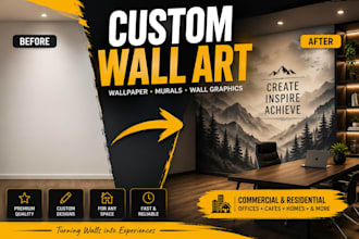 design custom wall art, wallpaper and mural for your space