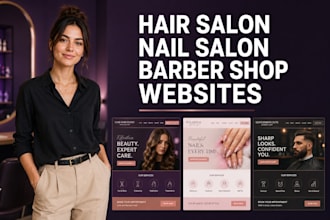 hair salon website nail salon and barber shop website design
