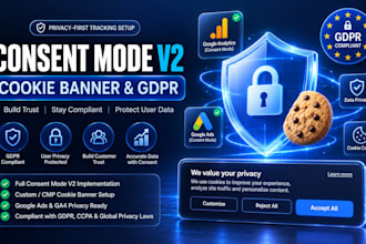 setup google consent mode v2 and cookie banner via GTM
