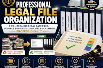 organize legal case files, evidence bundles, business compliance and court docum