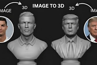 sculpt custom 3d head model 3d face 3d bust model 3d sculpture figurine