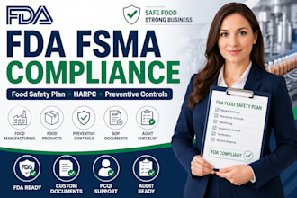 prepare fda fsma compliance documents, food safety plan and pcqi support