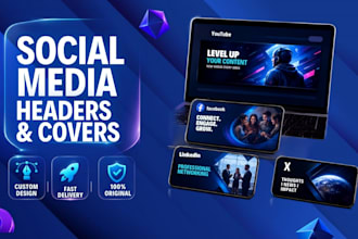 design professional social media headers and cover banners