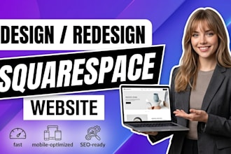build, design, or redesign your squarespace website and landing page