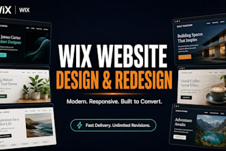 design or redesign your wix website, build wix web design or development