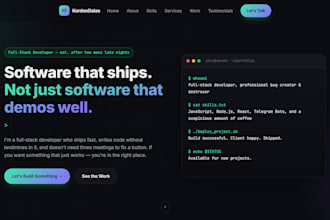 build a website, web app, or telegram bot for your business