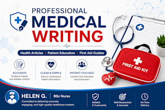 write professional medical and healthcare articles
