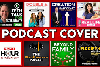 design podcast cover art and itunes podcast logo professionally