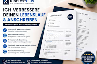 rewrite and improve your german resume and cover letter