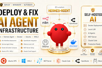 n8n hermes agent deployment docker ubuntu wsl2 claude code openrouter ollama