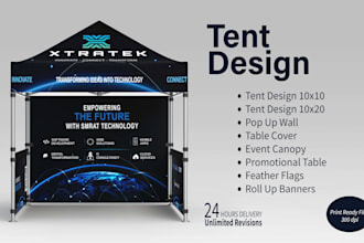 design custom tent, table cover, flag and canopy tent