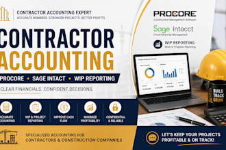 do contractor accounting, procore, sage intacct and wip reporting