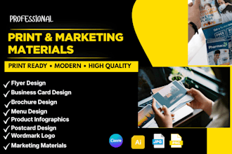 design professional flyers brochures and print marketing materials