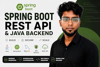 develop java spring boot rest apis and backend