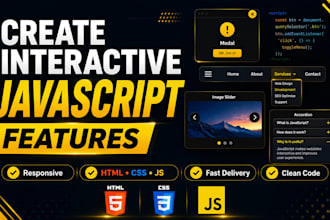 create interactive javascript features for your website