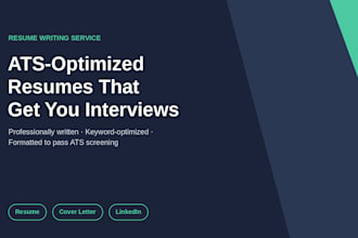 write ats optimized resume that gets interviews