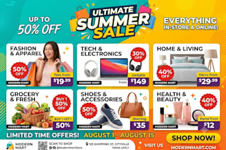 draw custom flyer to showcase your products or services