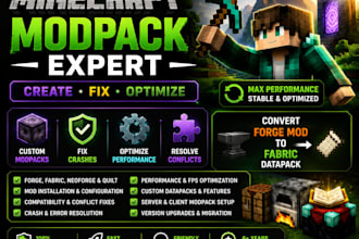 create, fix and optimize minecraft modpacks convert forge mod to fabric datapack