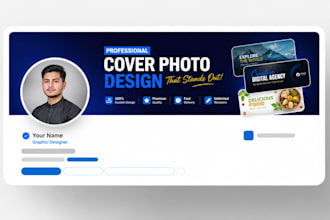 create a professional cover photo for social media