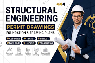 do structural engineering permit drawing in california texas florida colorado ar