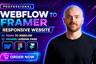 design responsive webflow to framer website figma to webflow framer landing page