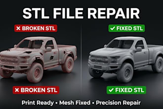 do stl file repair edit obj file modification 3d scan cleanup obj stl printing