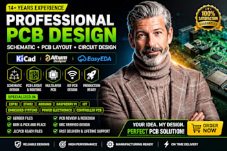 custom esp32 pcb design, schematic, pcb designer, gerber files, iot DIY project