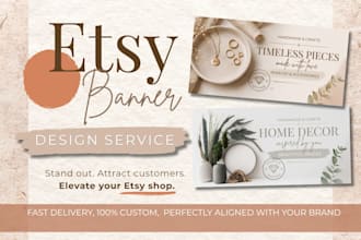 design a modern etsy shop banner for your brand