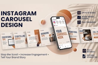 design instagram carousel, linkedin and facebook banner