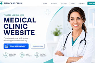 build medical clinic or doctor wordpress website with appointment booking
