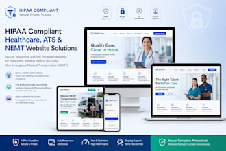 setup or fix hipaa compliant web design,ats medical healthcare,nemt website