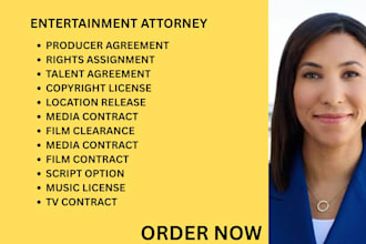 be your florida ca ny entertainment lawyer for film, TV, and media contracts