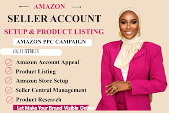 create and set up amazon seller account, product listing, amazon ppc