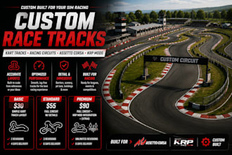 design gokart track, kart circuit, krp track mod, assetto corsa track race track