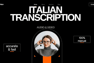 transcribe italian audio or video accurately