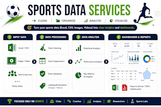 do sports ai data annotation, data cleaning, analysis and dashboard