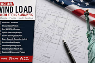 california florida nc structural wind load calculations analysis engineer report